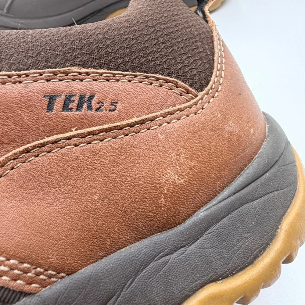 LL Bean Tek 2.5 Storm Chaser Slip On Duck Boots Brown Leather Womens 11 297729